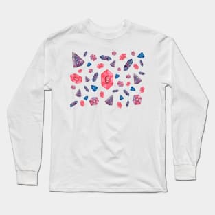 Pink gemstones pattern Long Sleeve T-Shirt